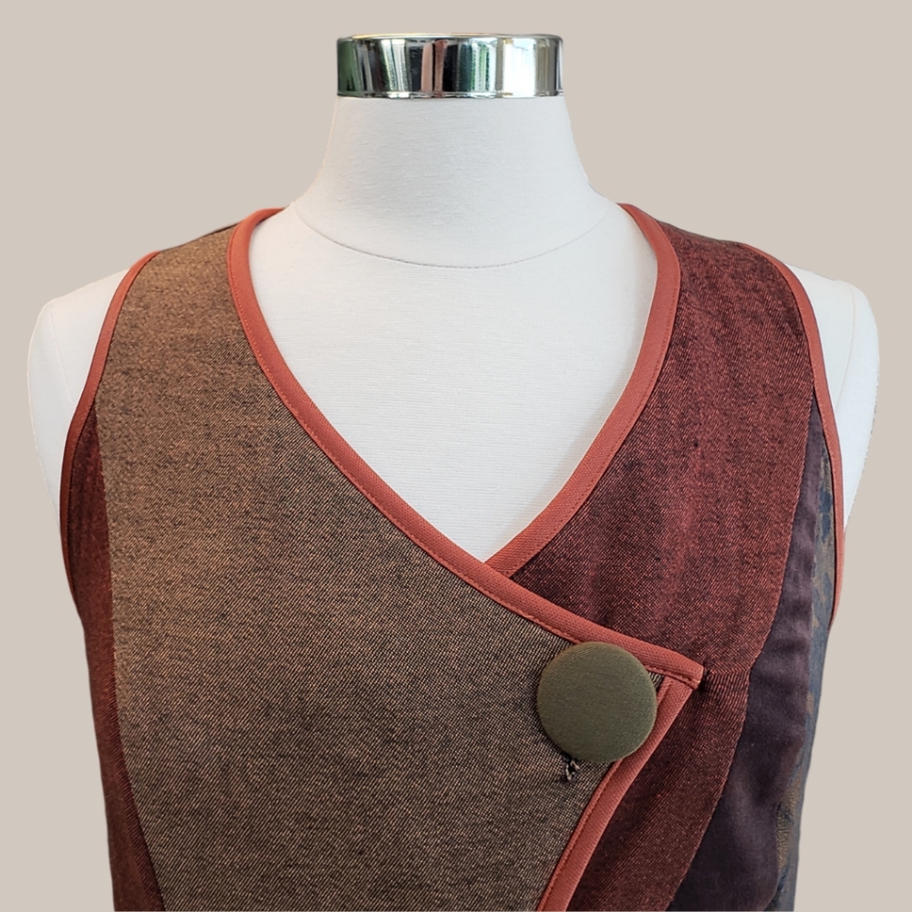 Patchwork Sleeveless Dress - Multicolor - image 4